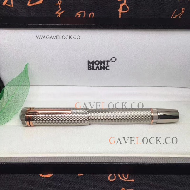 Wholesale Montblanc Heritage Pen / Heritage 1912 Silver Rose Gold Rollerball Pen